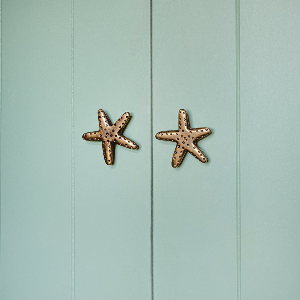 Starfish Knob, Antique Brass