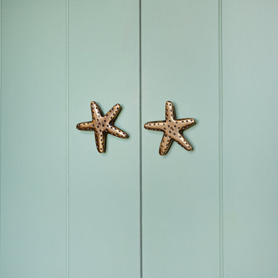 Starfish Knob, Antique Brass