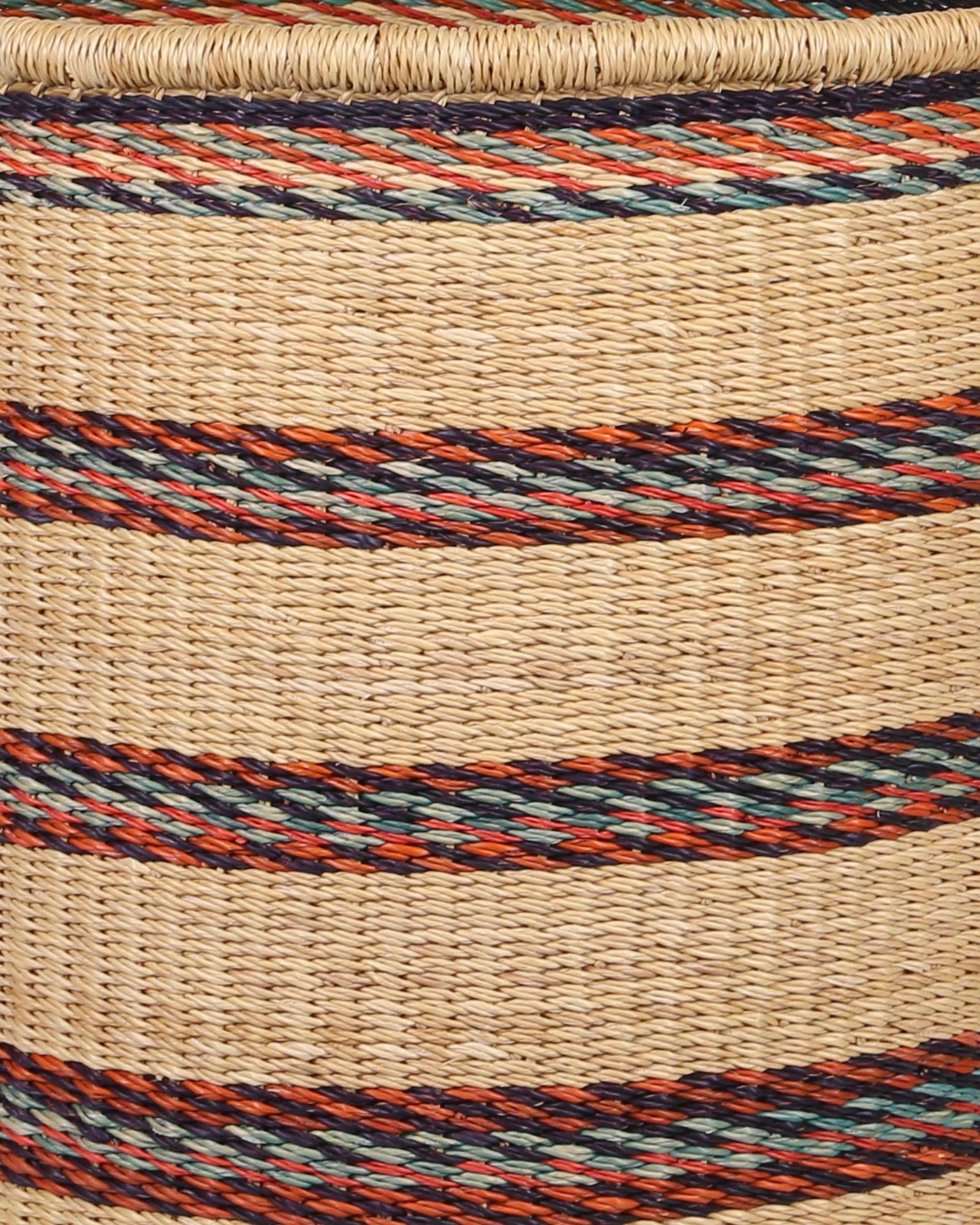 OESE: Burnt Orange, Blue and Black Log or Laundry Basket