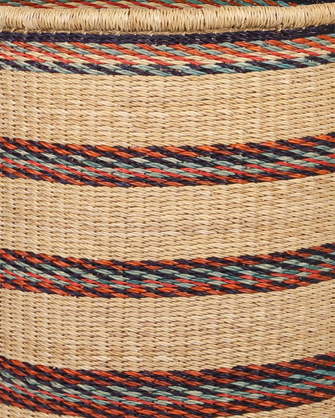 OESE: Burnt Orange, Blue and Black Log or Laundry Basket