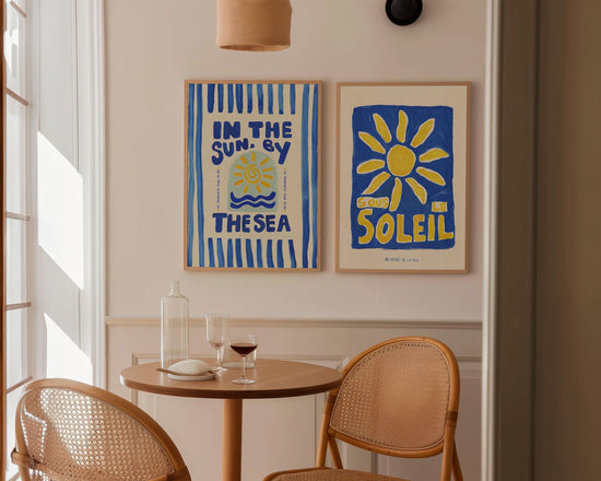 Sous Le Soleil Hand Painted Print
