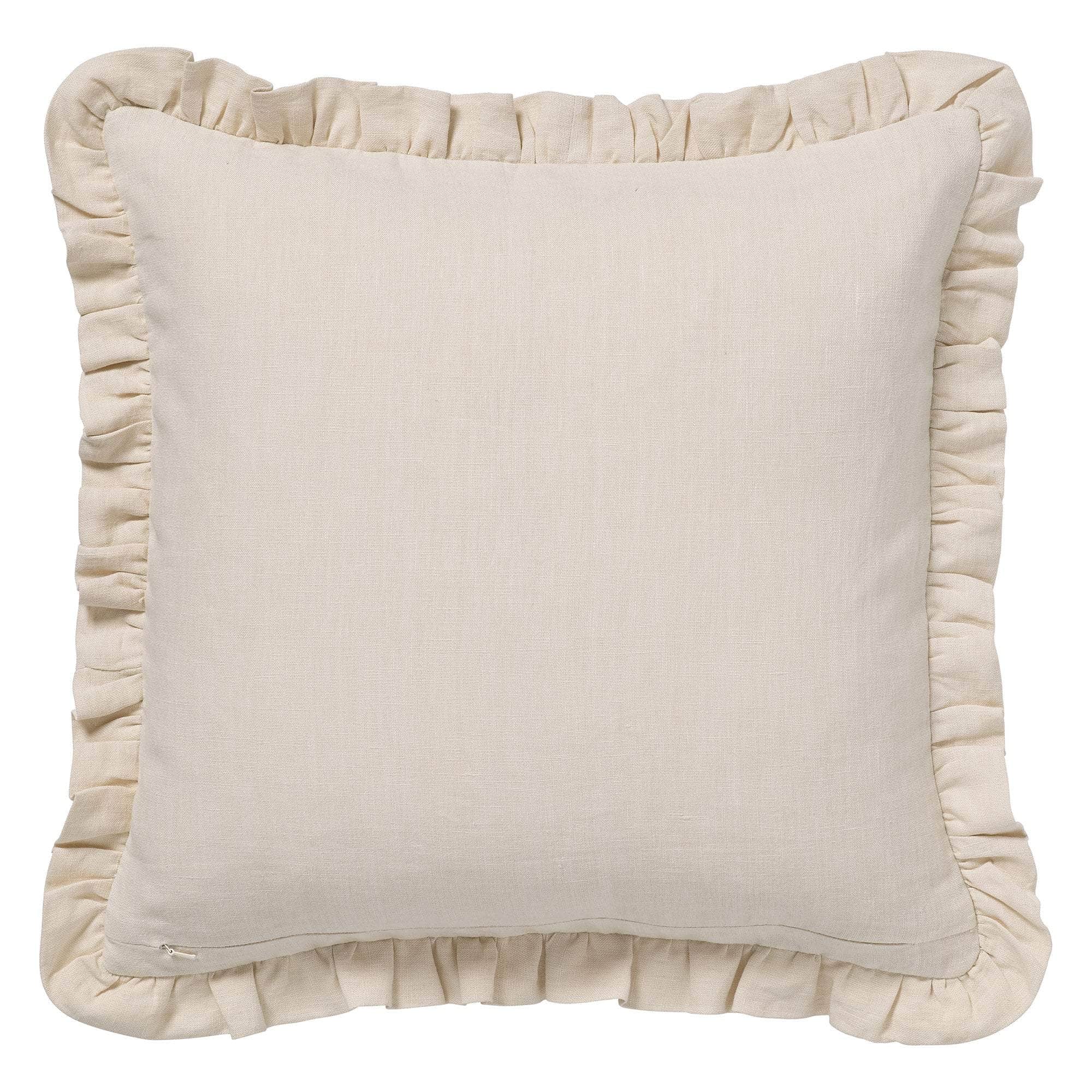 Cushion Audrey Coral & Ecru