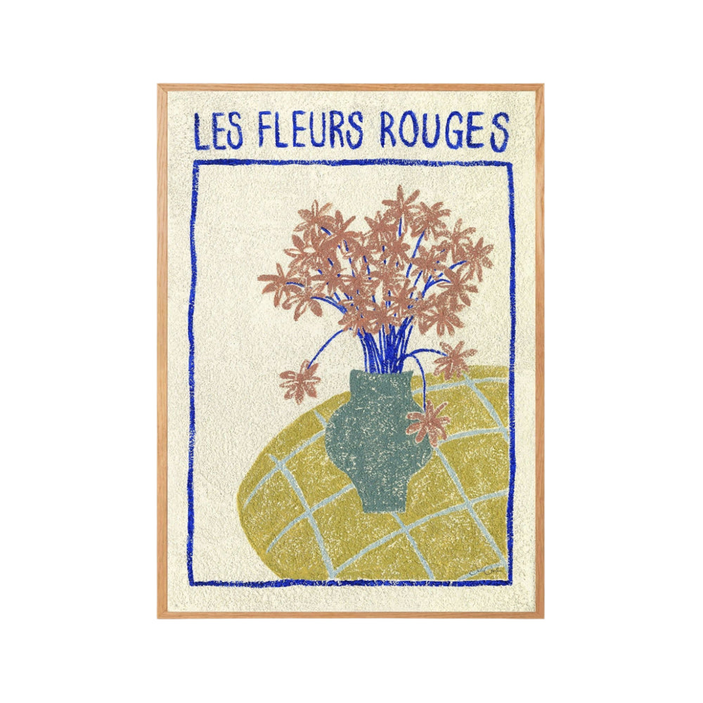 Les Fleurs Rouges - Botanical Art Print