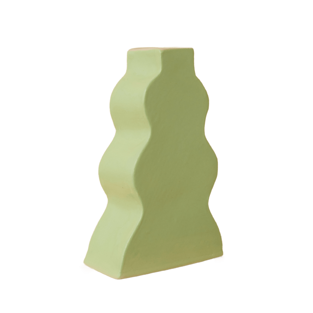 Wavy Vase - Mint Green