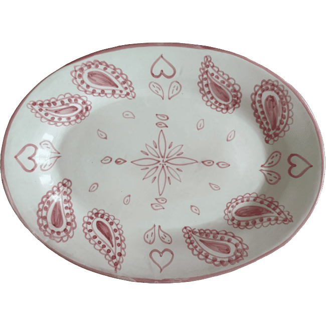 Pink Bandana Oval Dish – Arizona