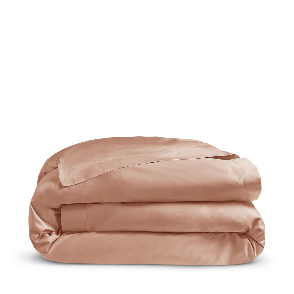 Luxury Organic Cotton Clay Pink Edged Duvet Cover