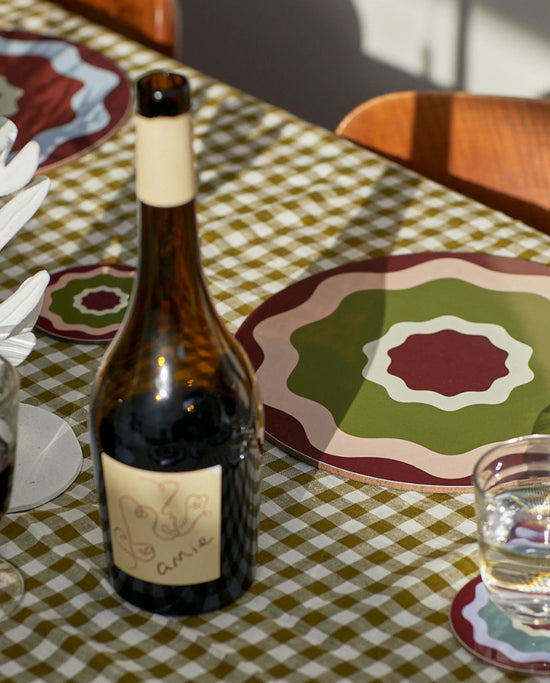 Rhubarb Ripple Coasters (Set of 6)
