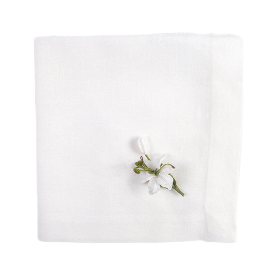 Dinner Napkin w/ Lily Pin