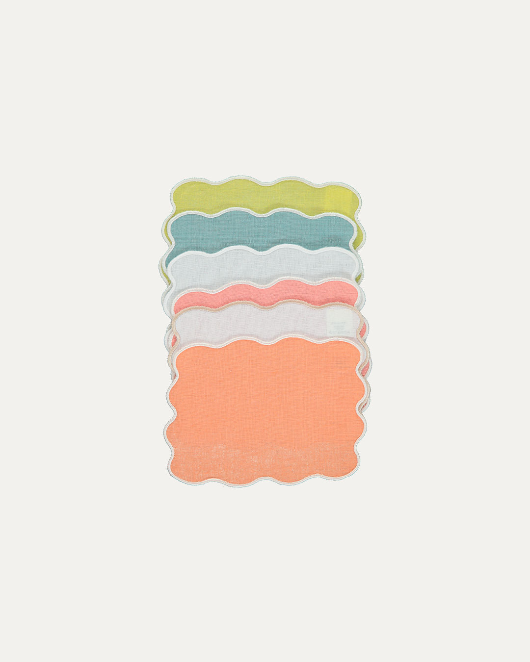 White Palm Cocktail Napkin with White