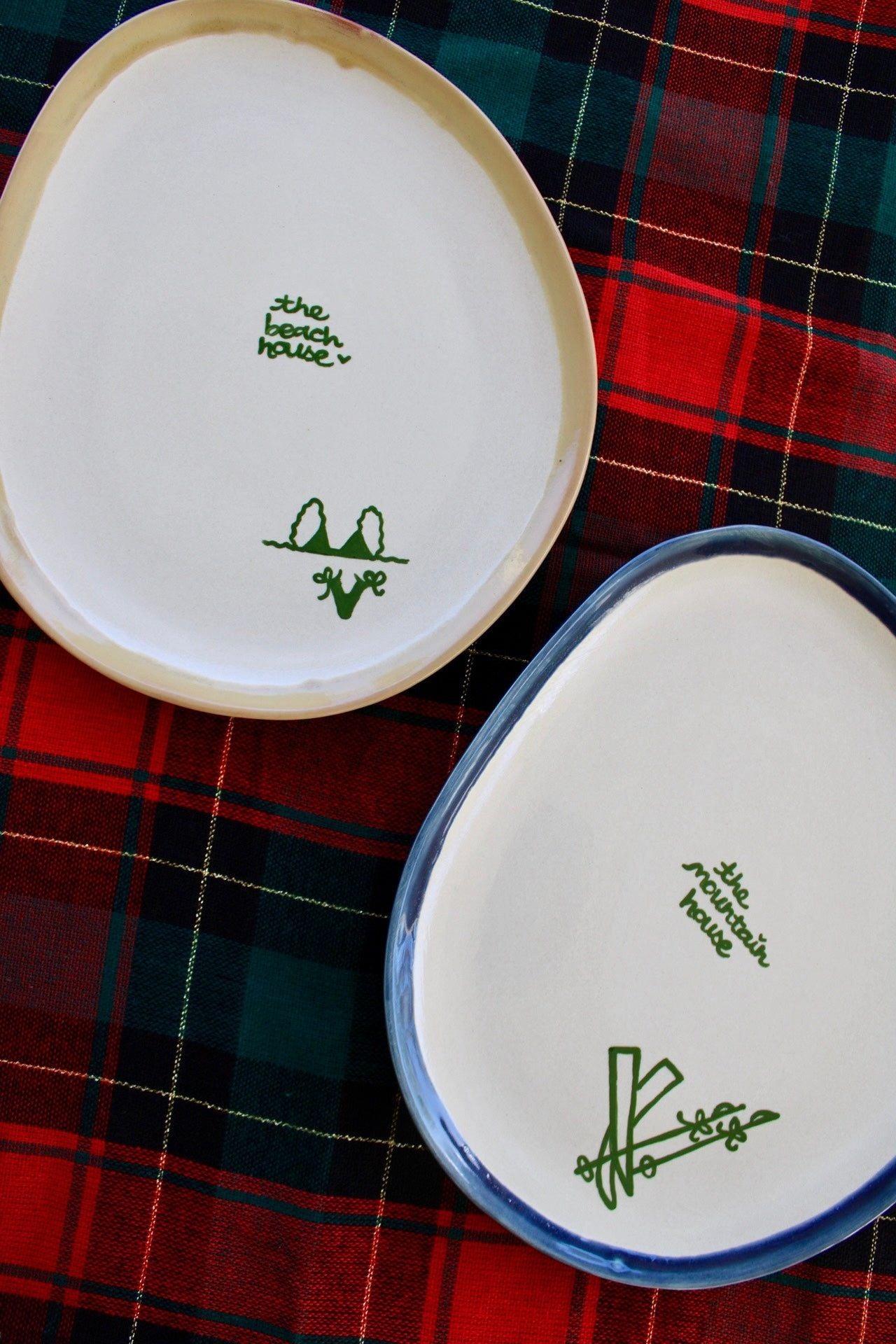 “the mountain house” Hand-painted Platter