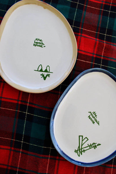 “the mountain house” Hand-painted Platter