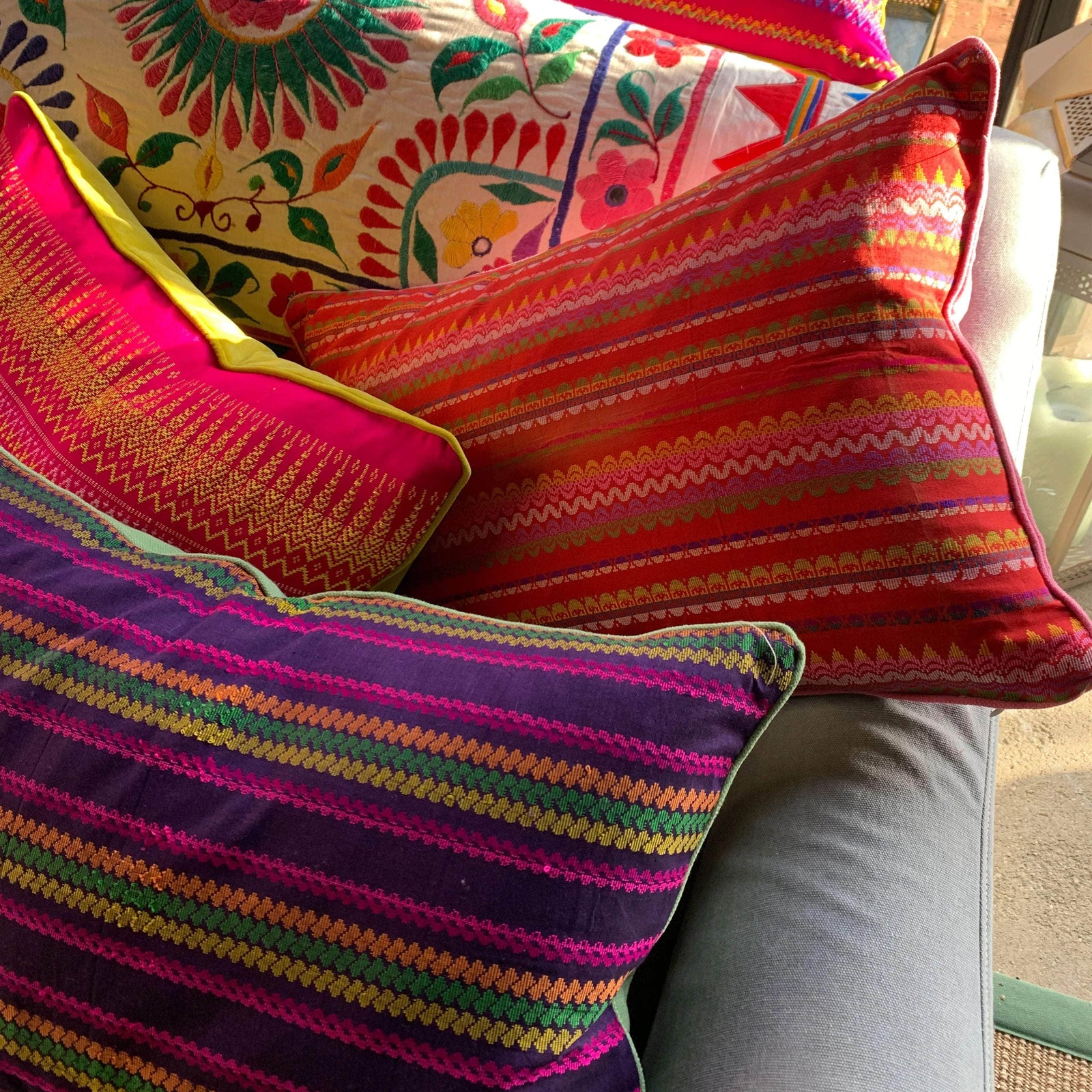 Acheik Silk Purple Cushion