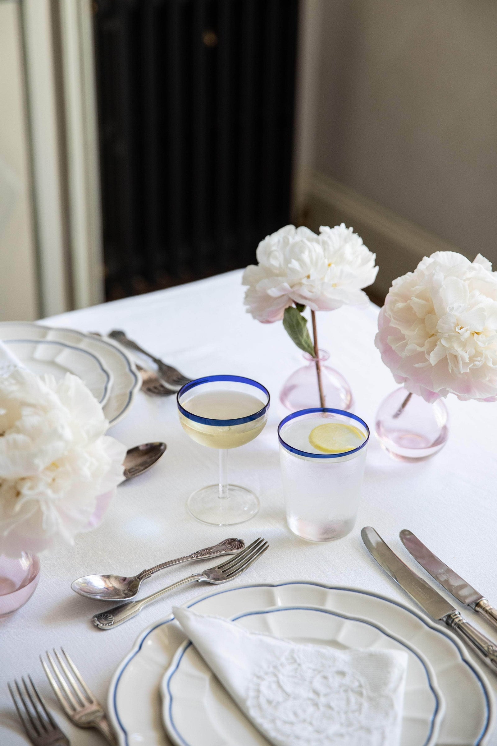 Sea Blue Coupes, Set Of 4