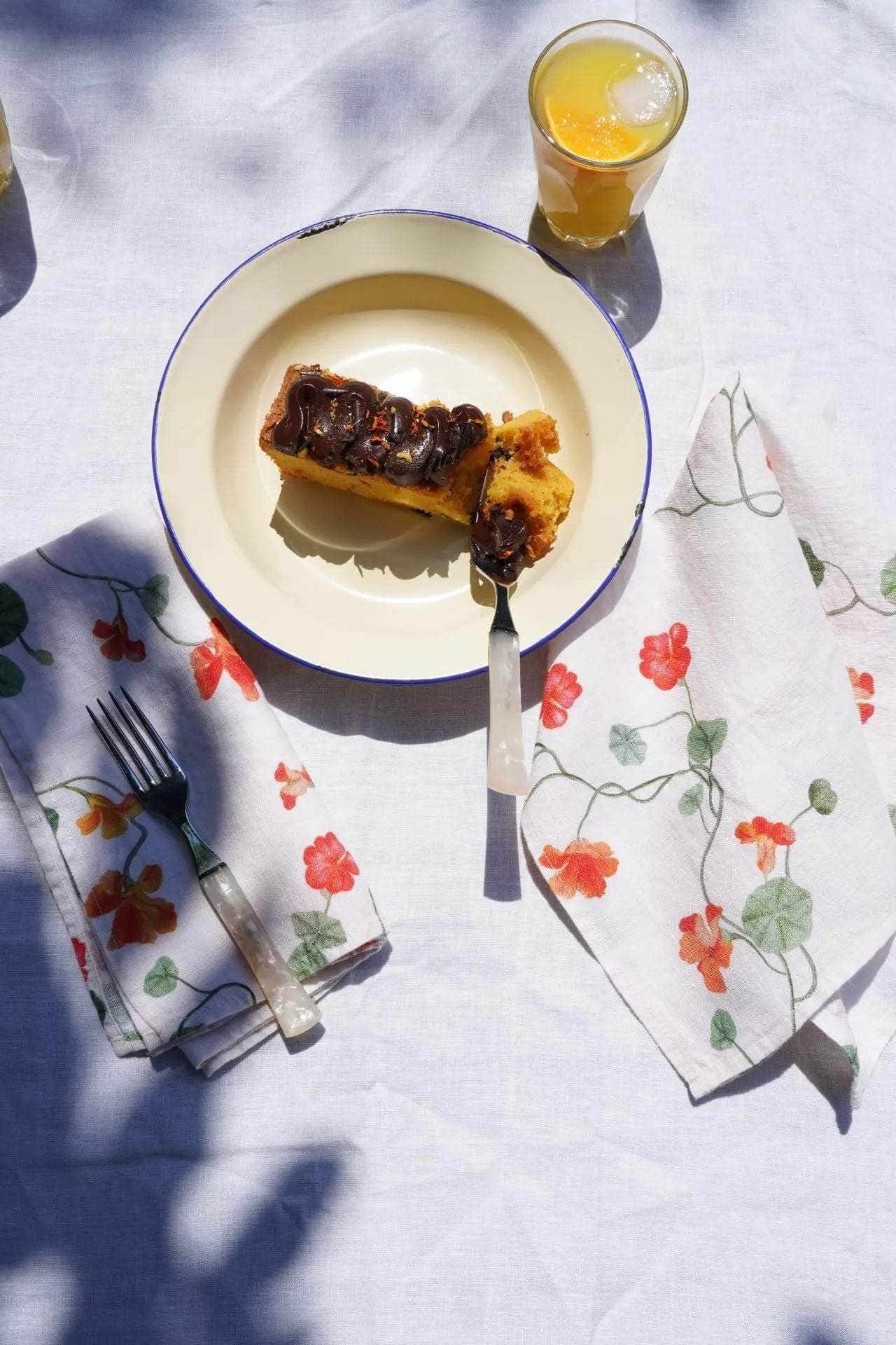 Nasturtium Linen Napkin