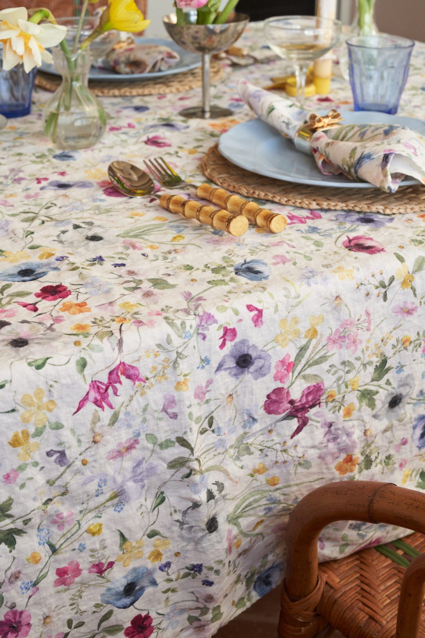 Spring Carpet Linen Tablecloth