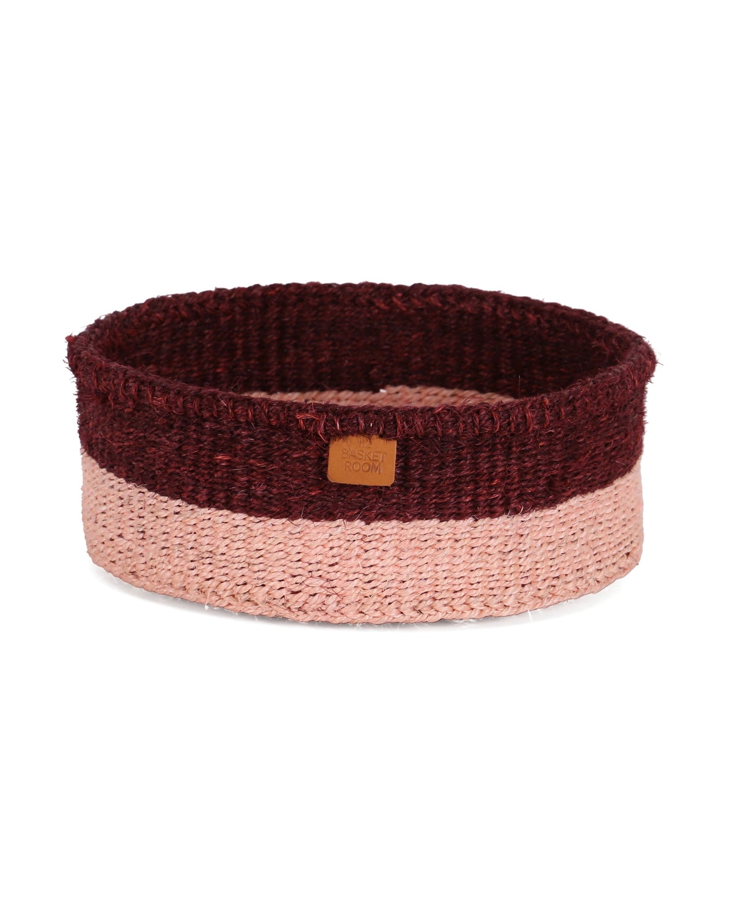 KOFIA: Burgundy and Dusty Pink Sisal Bread Basket