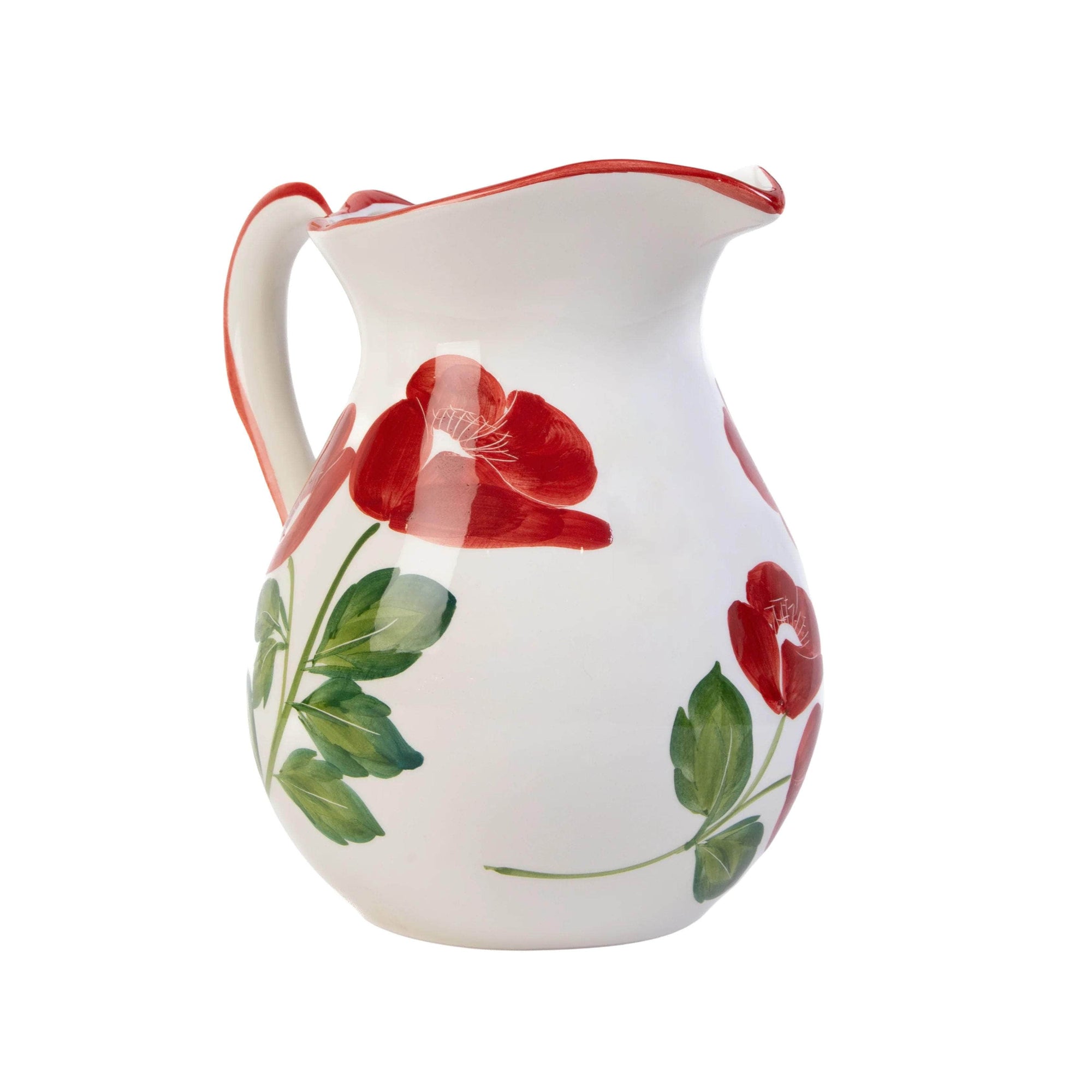 Scarlet Floral Pitcher