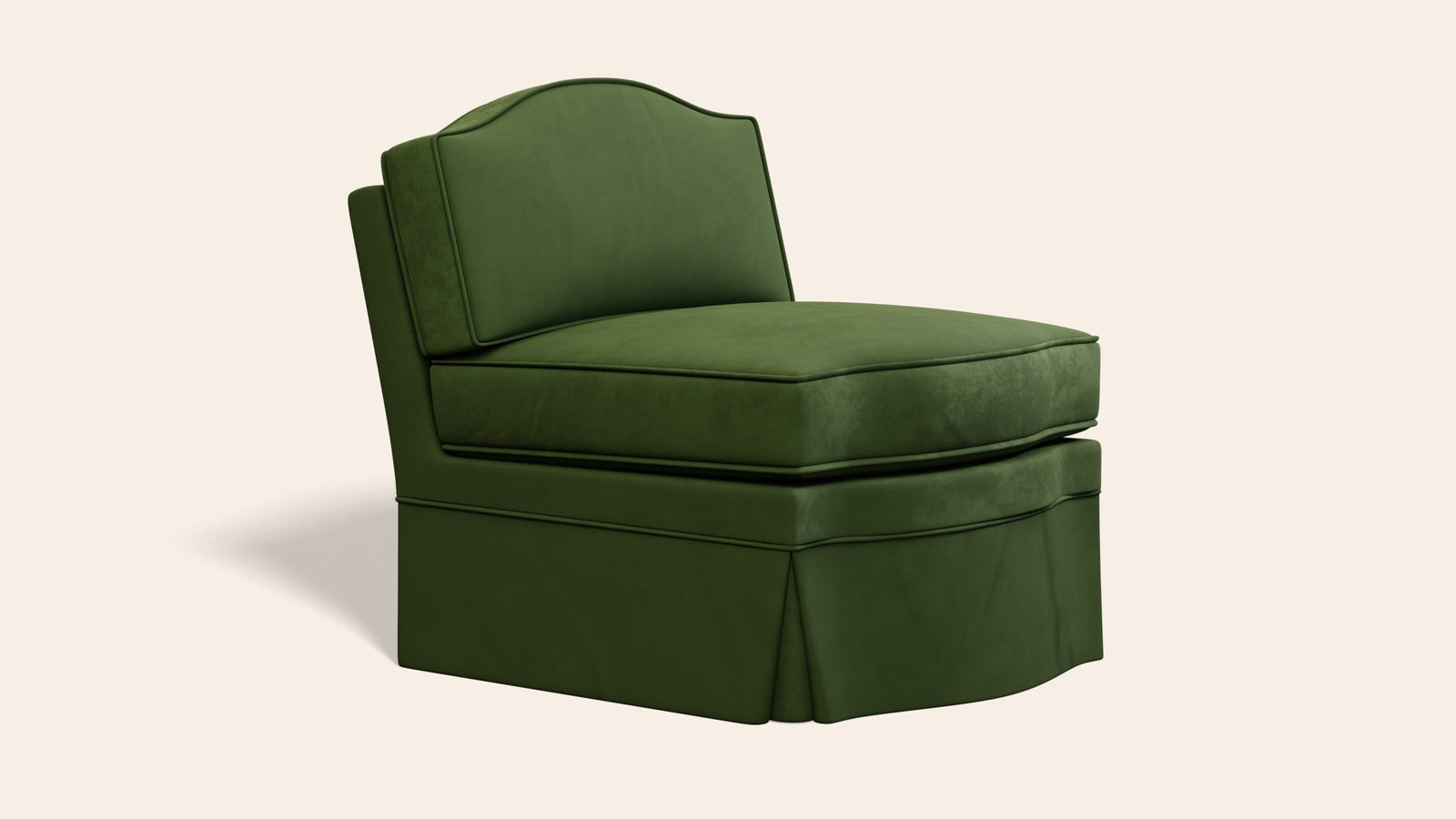 Felix Slipper Chair, Zucchini Velvet