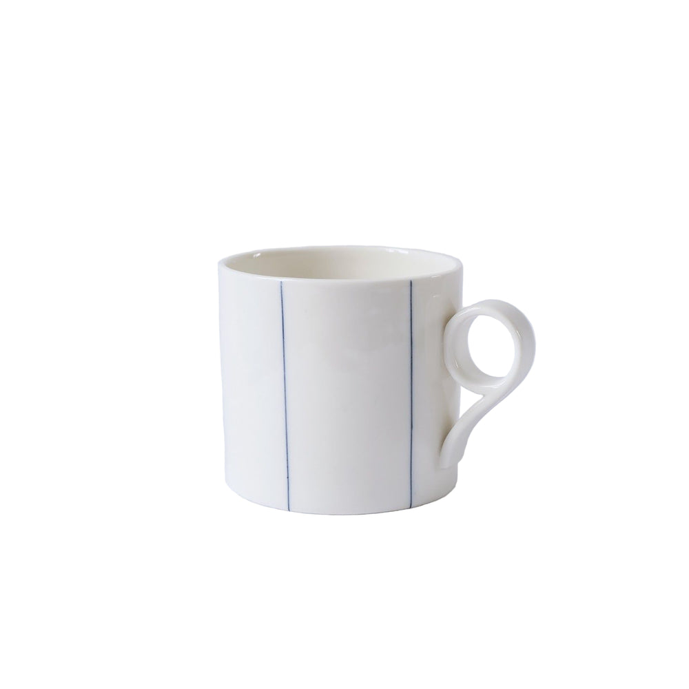 Medium Mug with Cobalt Stripes