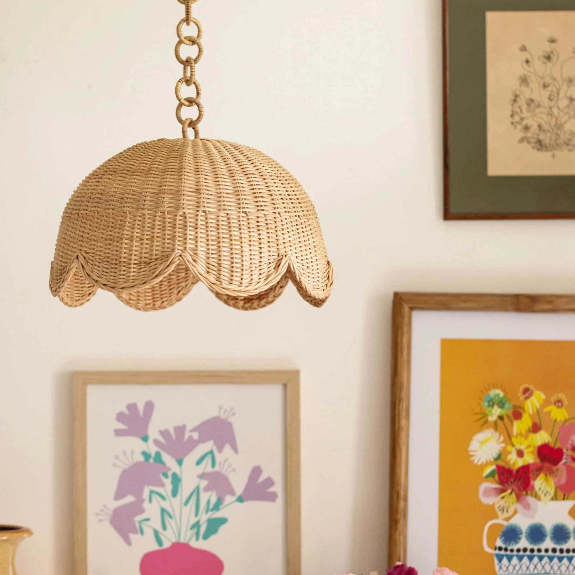 Etta Scalloped Pendant Shade Medium (Natural)