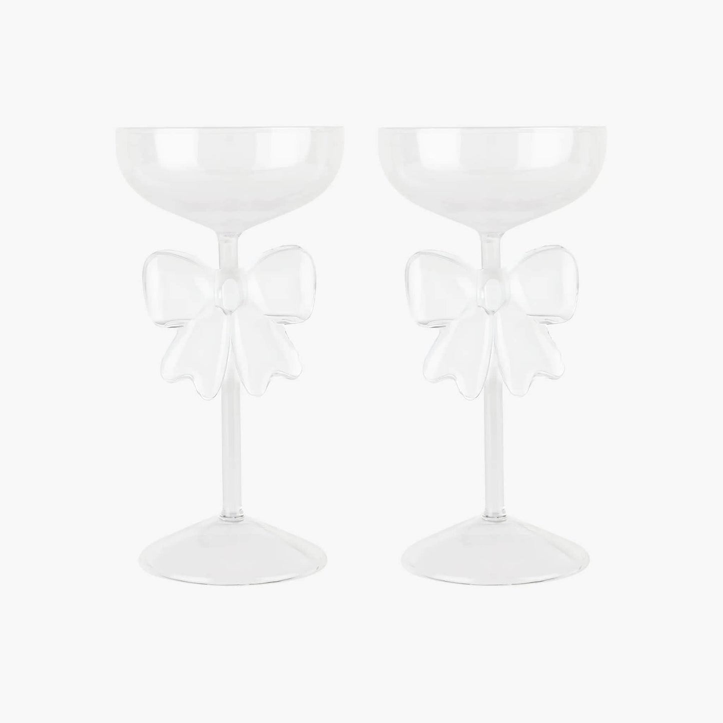 Set of two Bow Coupes Clear
