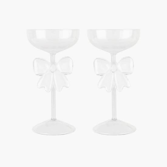 Set of two Bow Coupes Clear