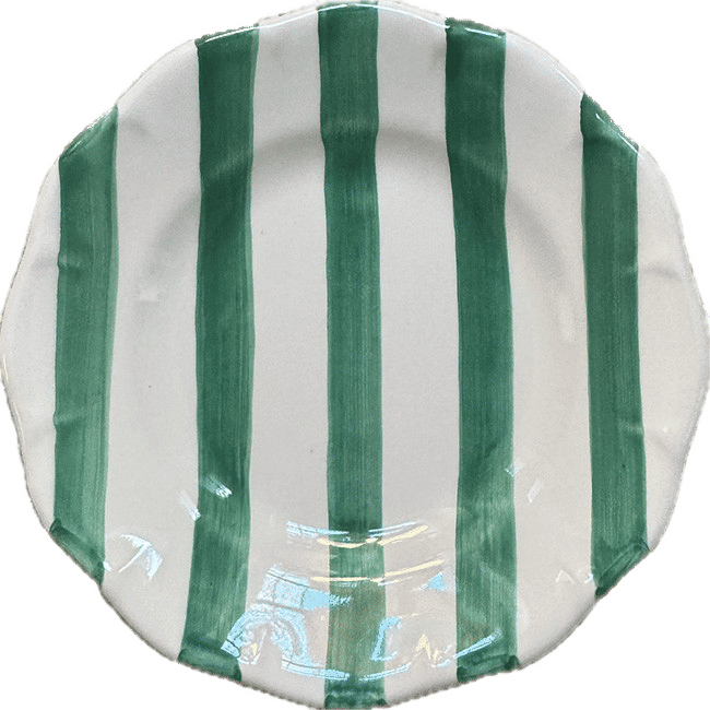 Striped Plate 16 cm – Light Green