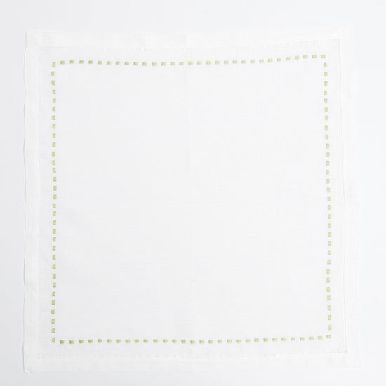 Green Dash Linen Napkins (set of 4)