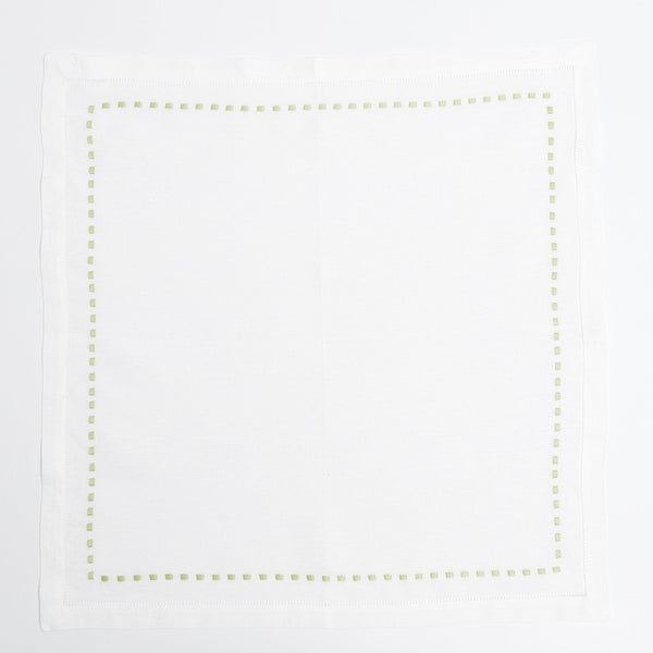 Green Dash Linen Napkins (set of 4)