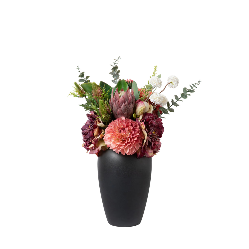 Harper - Faux Flower Arrangement - Reds & Greens & White