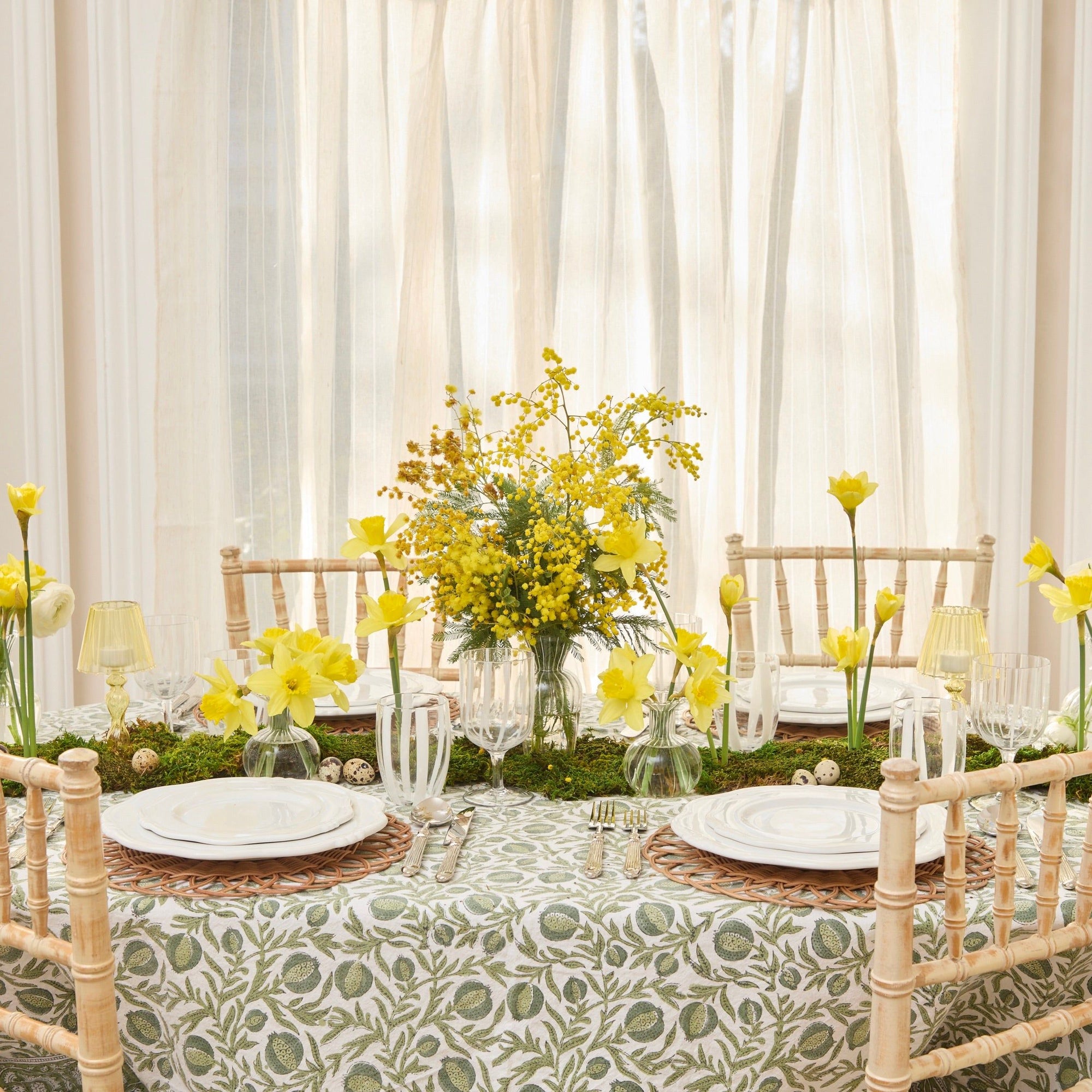 Pine Green Pomegranate Tablecloth