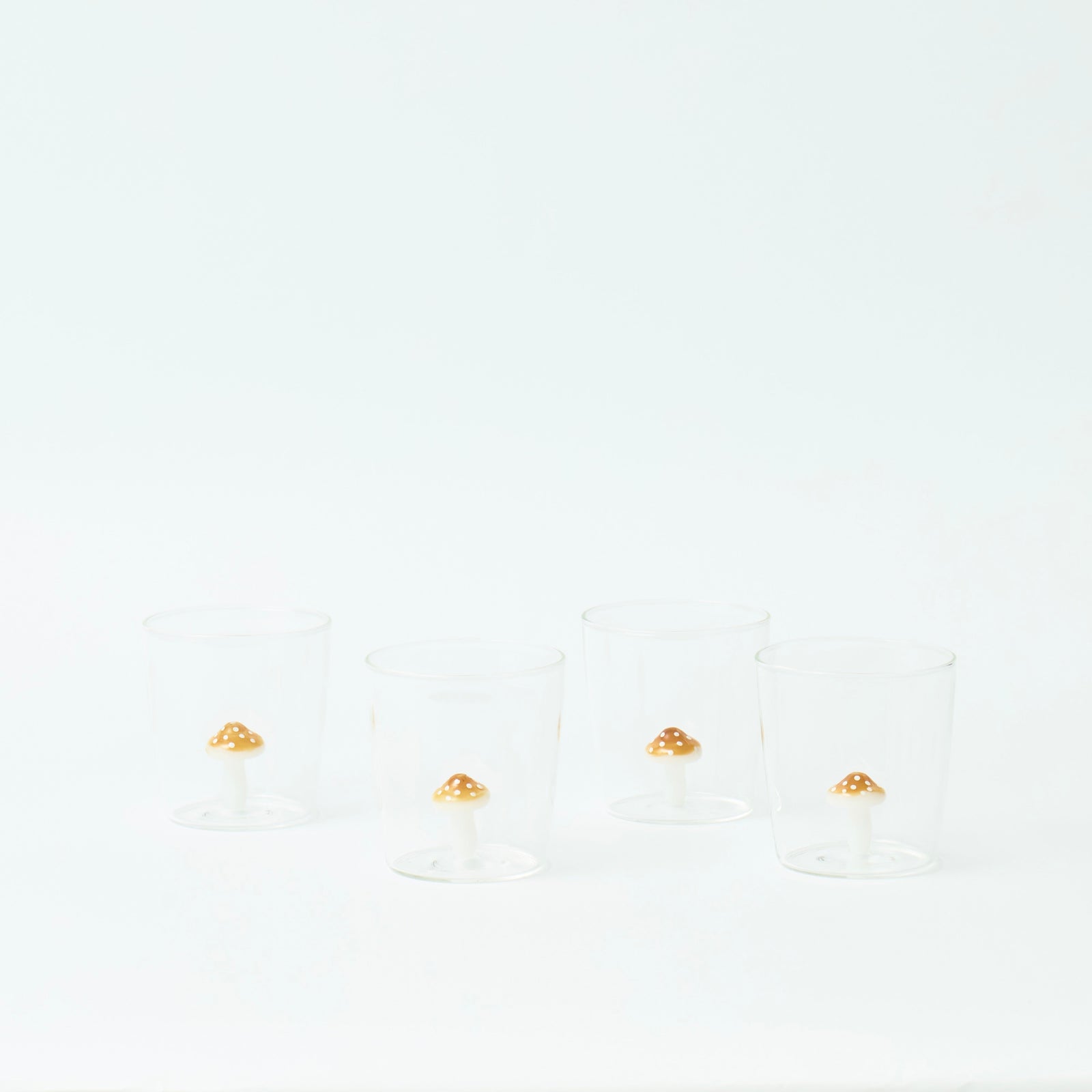 Orange Shroom Glasses (set of 4)