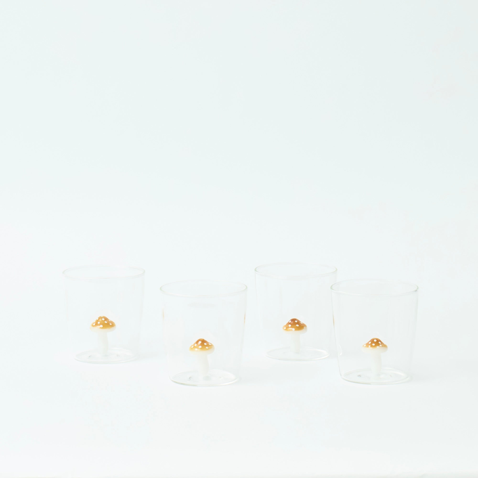 Orange Shroom Glasses (set of 4)