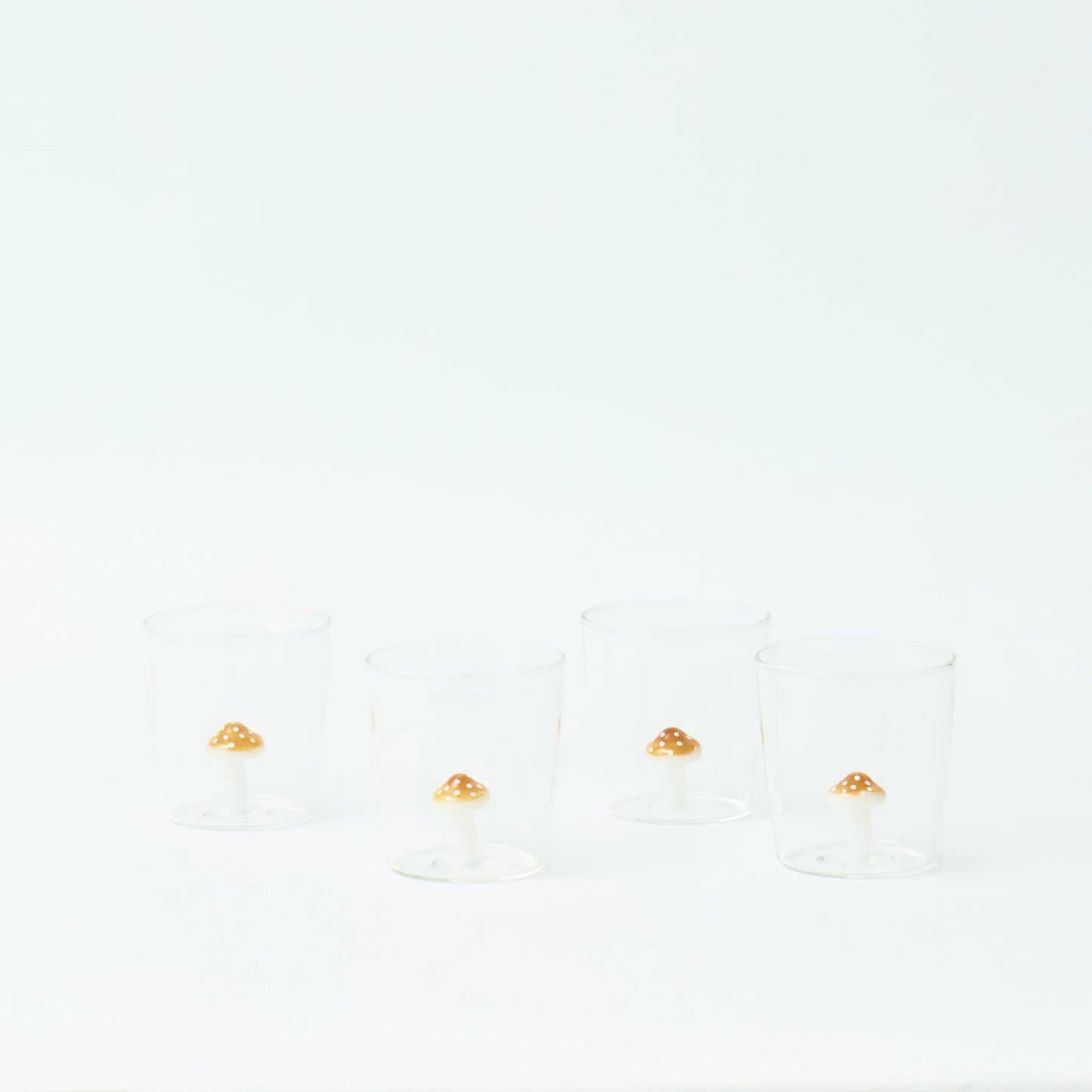 Orange Shroom Glasses (set of 4)