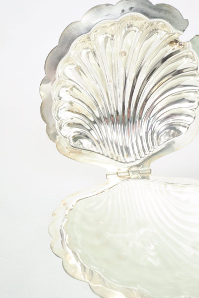 Vintage Silver Plate Shell Dish