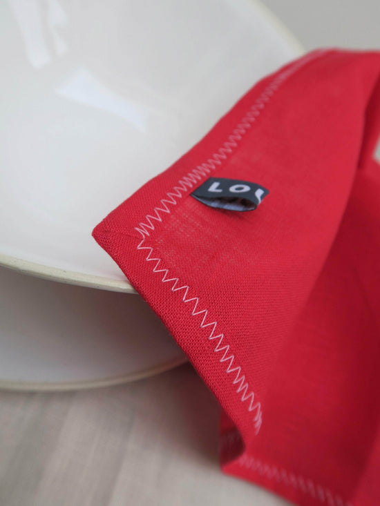 Irish Linen Napkin - Red