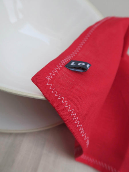 Irish Linen Napkin - Red