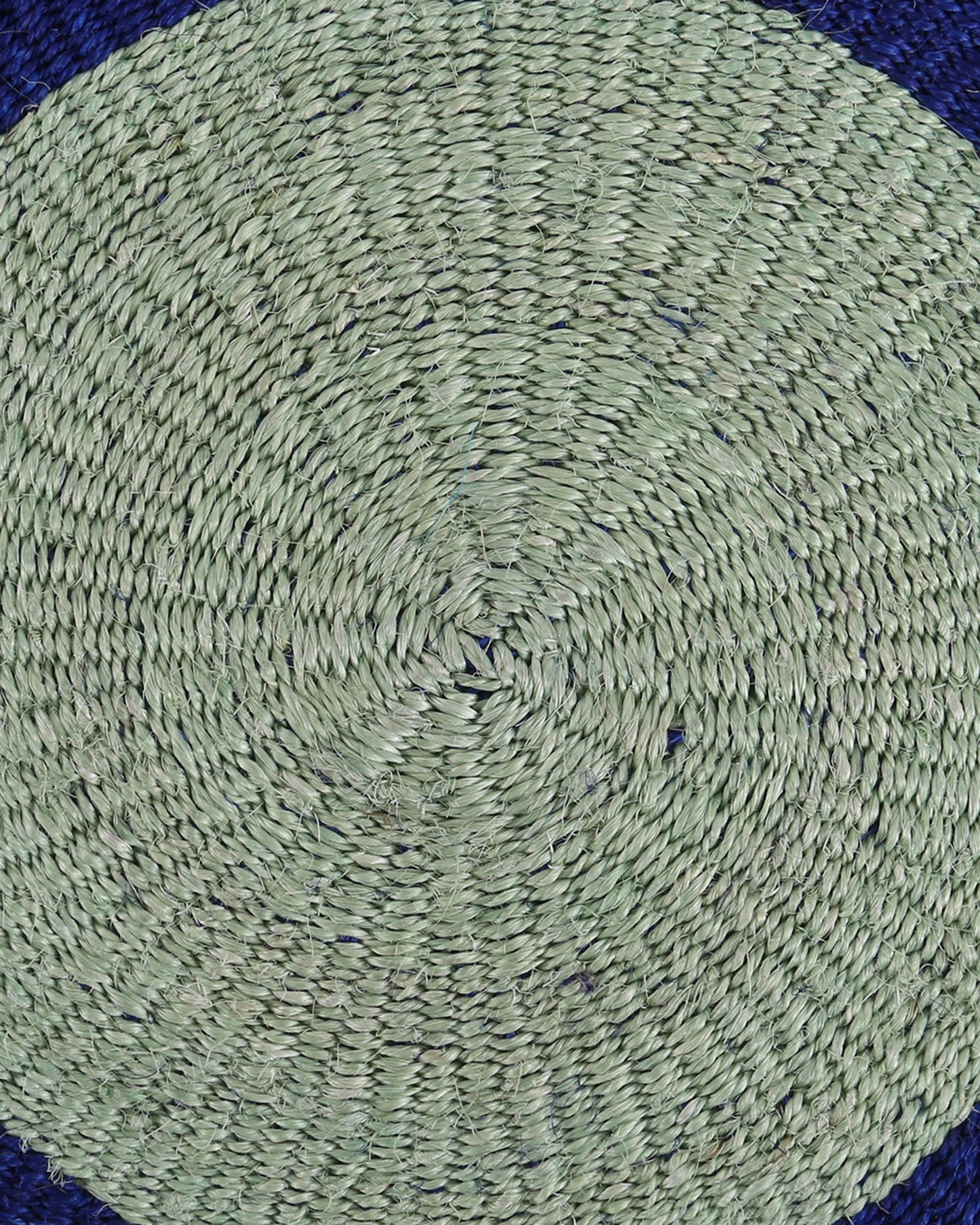 KALAMU: Sapling Green and True Blue Sisal Circular Placemat