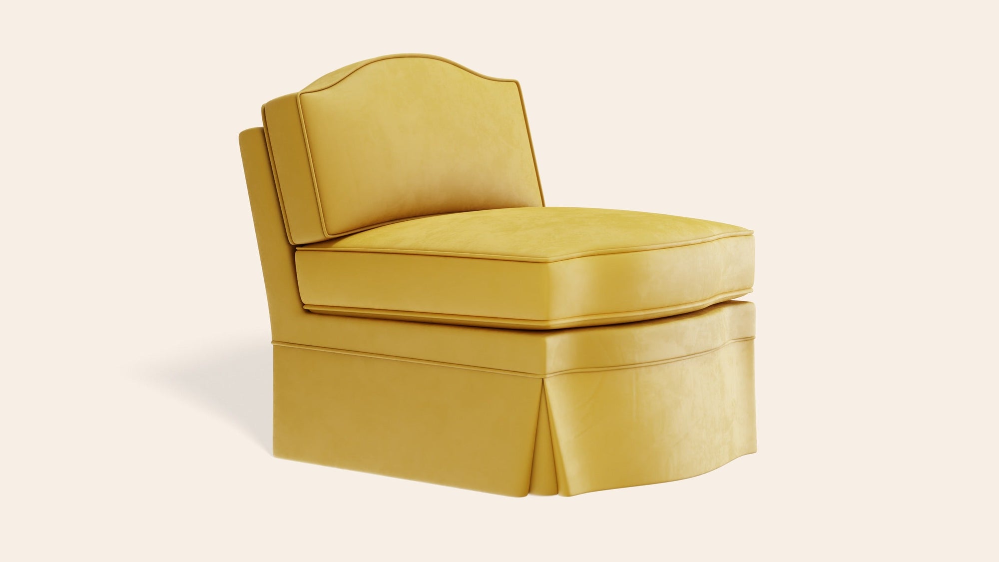 Felix Slipper Chair, Daffodil Velvet