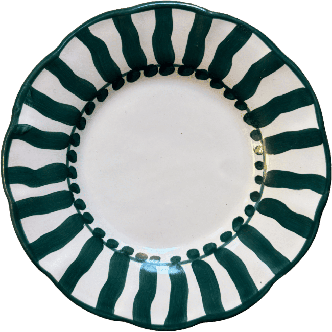 Sole Plate 16 cm Green Stripe