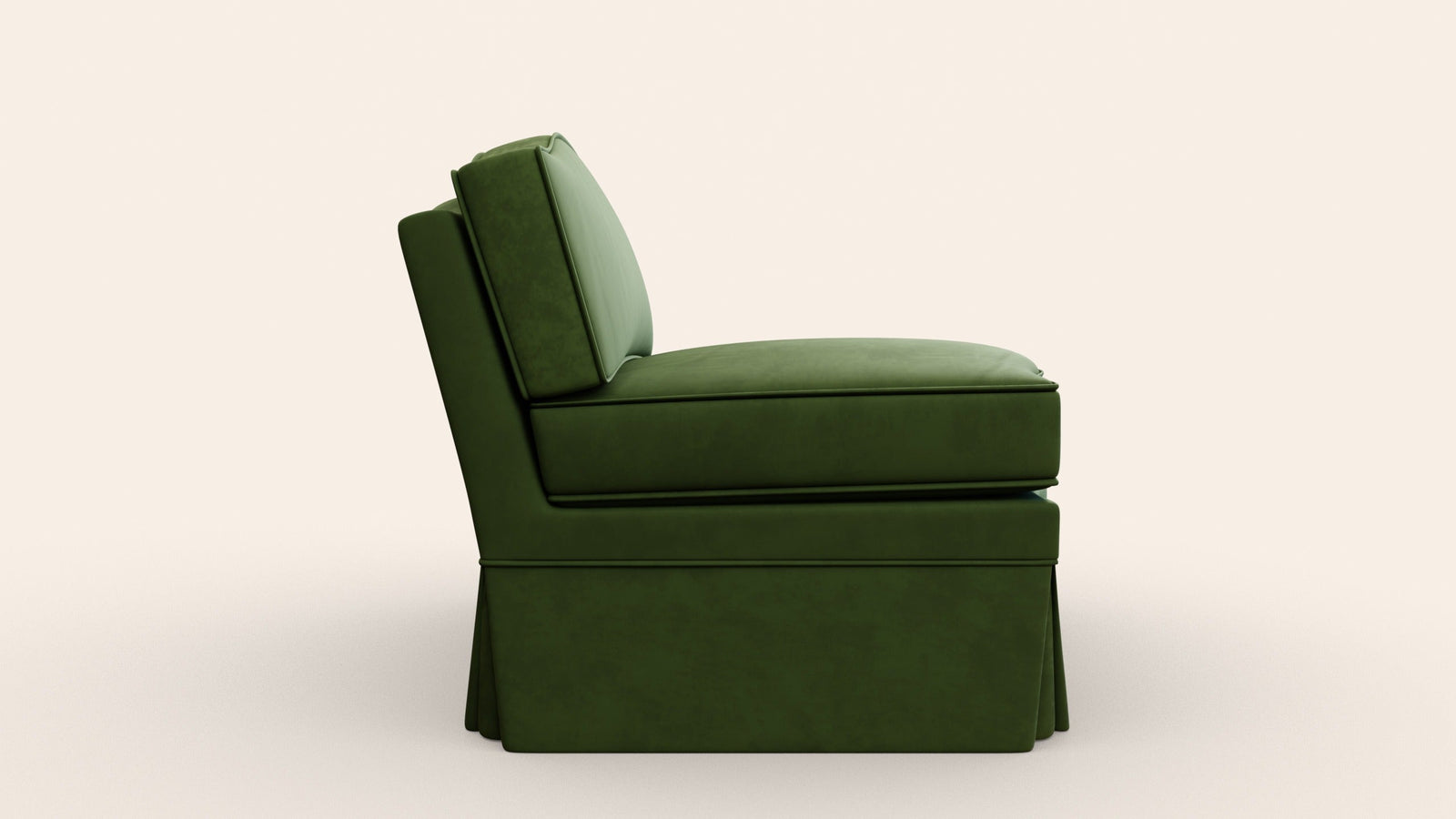 Felix Slipper Chair, Zucchini Velvet