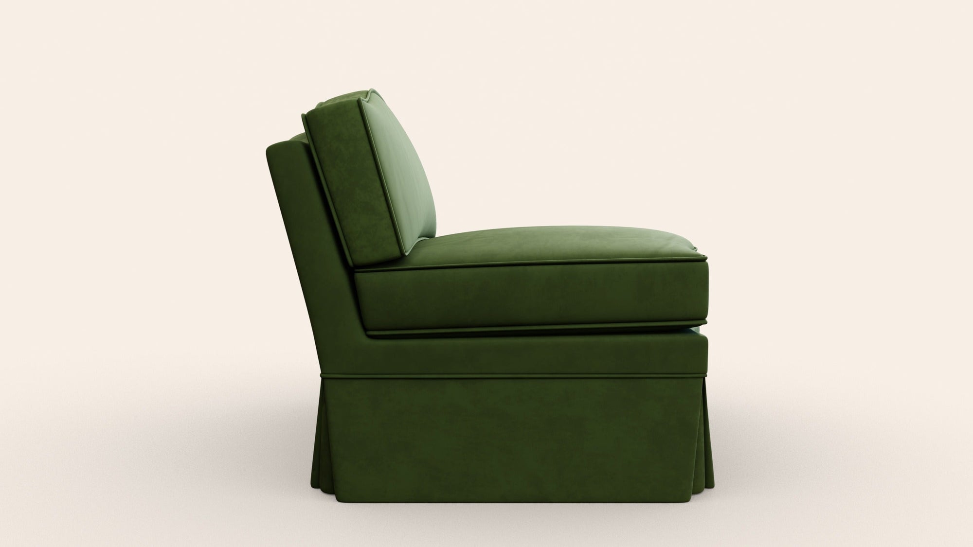 Felix Slipper Chair, Zucchini Velvet