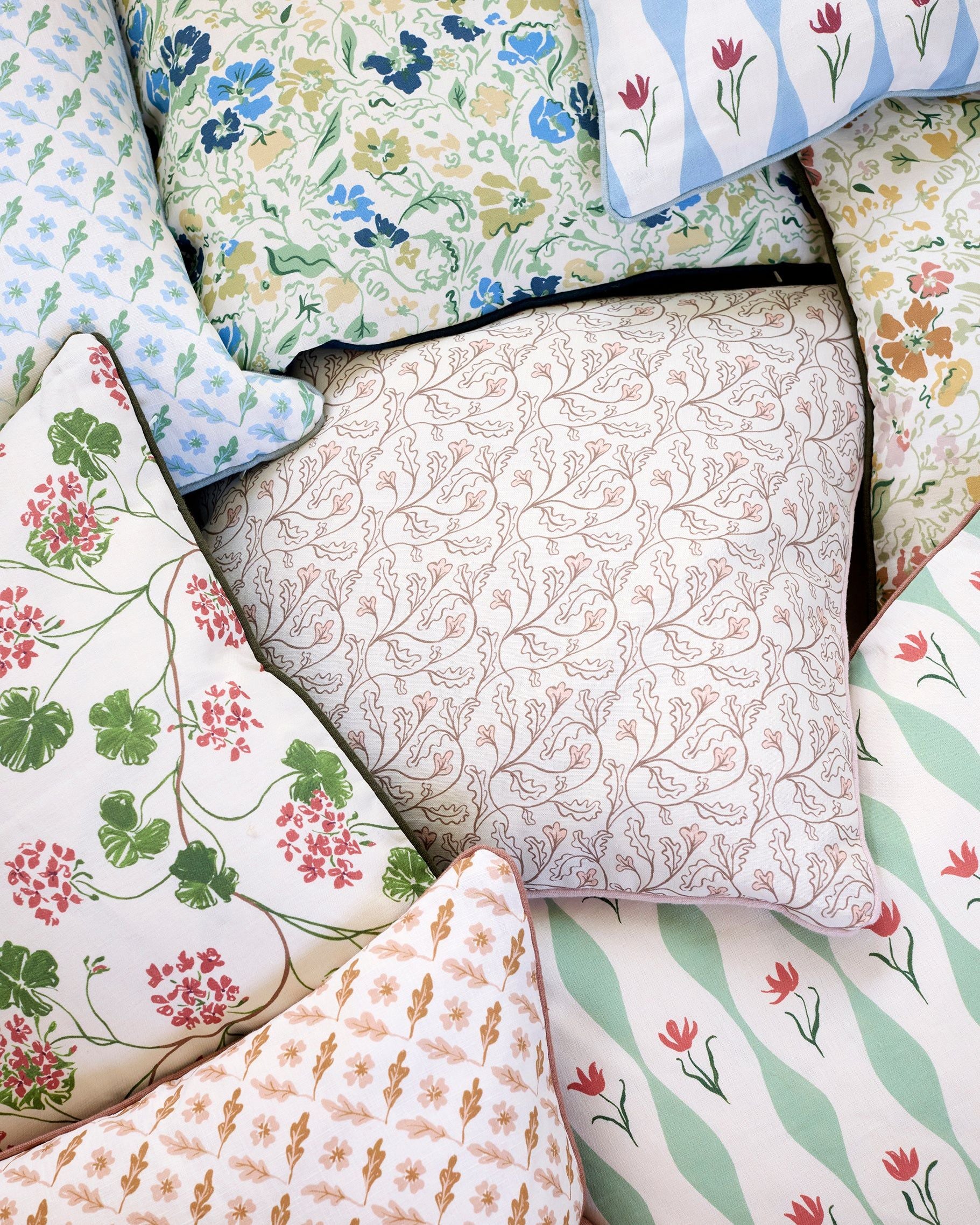 Wandle Wilde Linen Cushion - Water