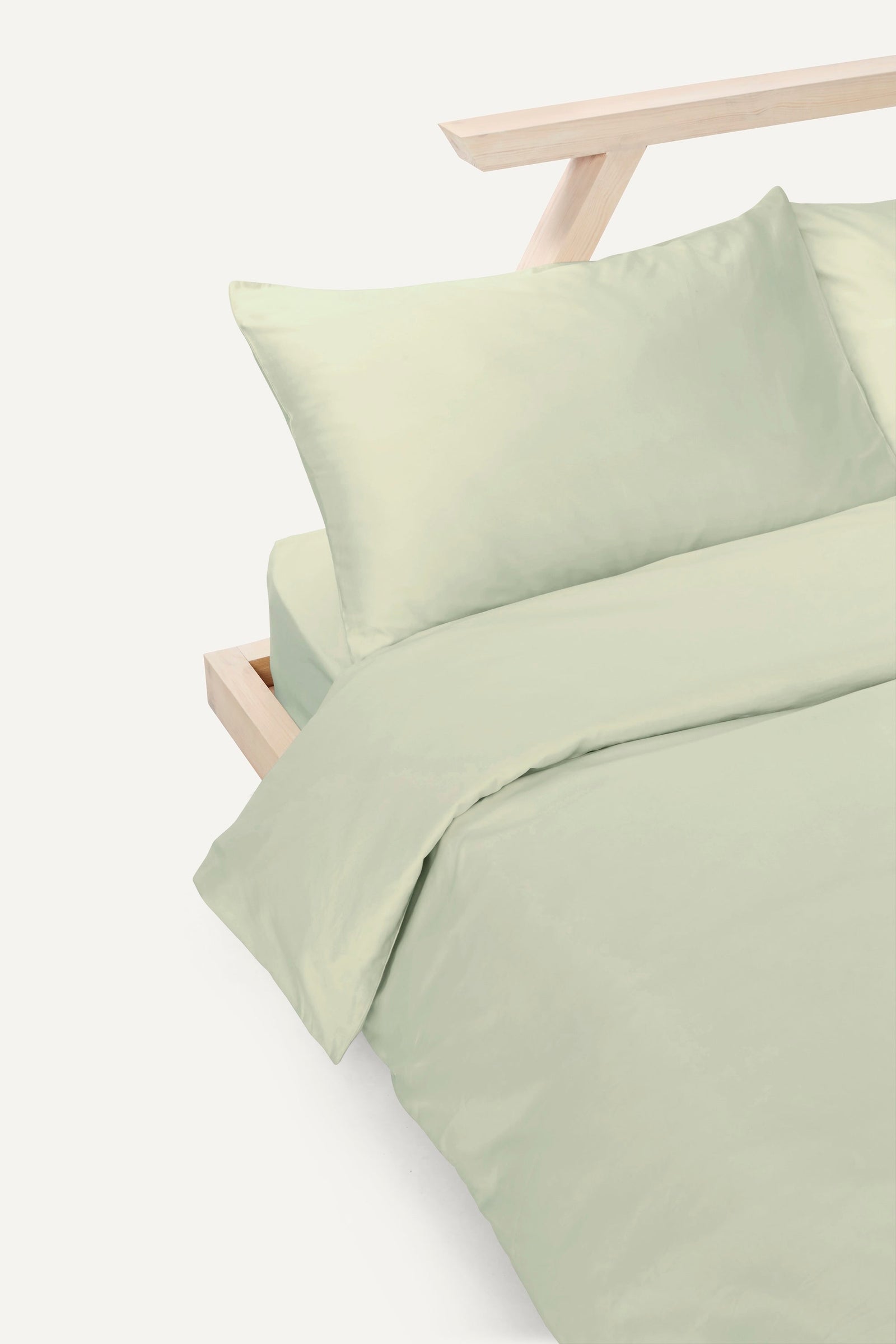 Sateen Organic Cotton Duvet Cover - Solstice Green