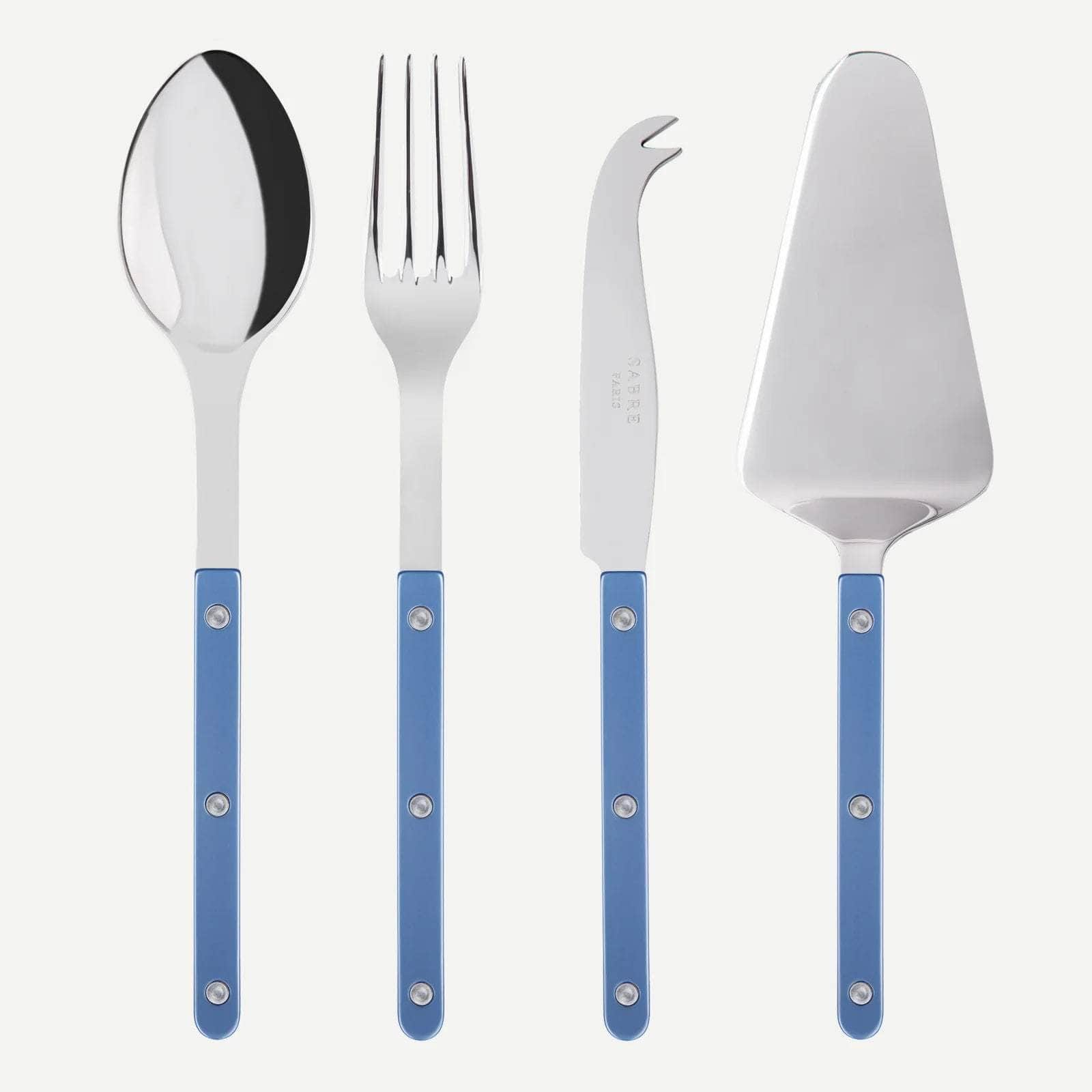 Bistrot Pearly 4pc Serving Set, Light Blue