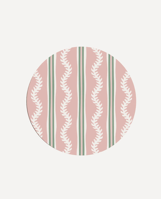 Green & Pink Vines Coasters