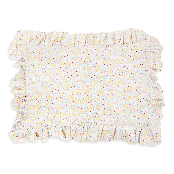 Rectangle Linen Frill Cushion - Wildflower Garden
