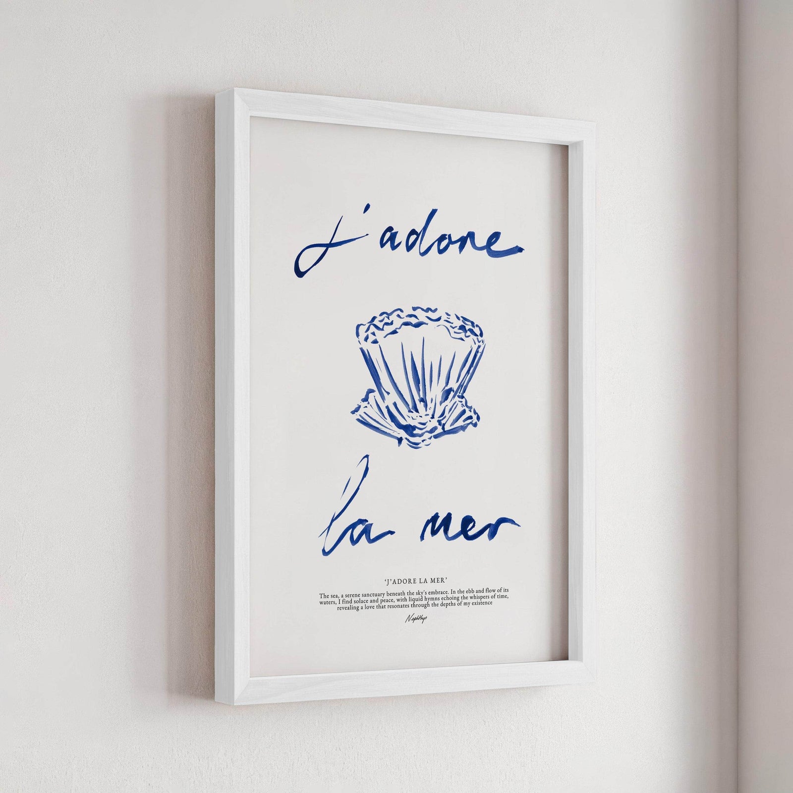 J'adore La Mer Print (Brushstroke)