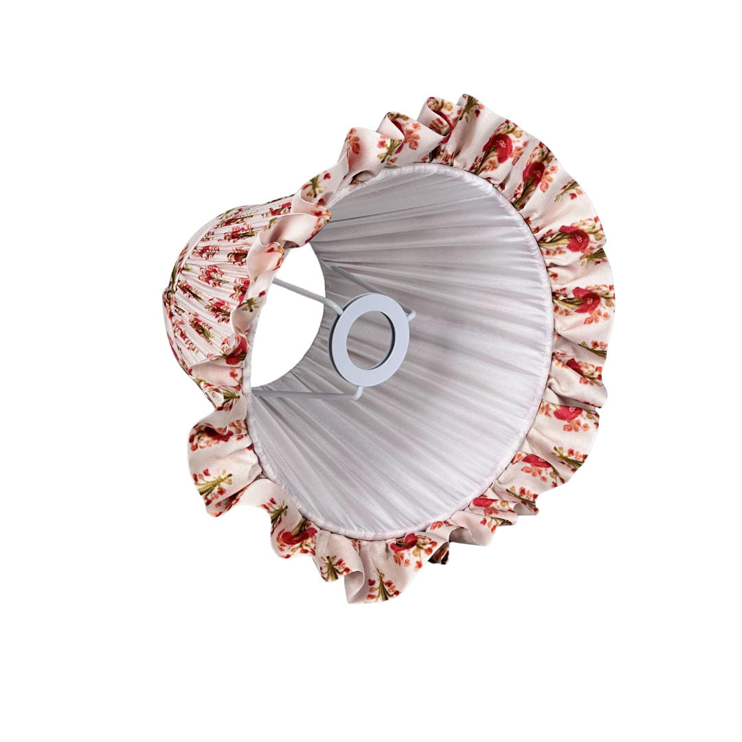 Athena Slim Rechargeable Table Lamp (Red flower ruffle)