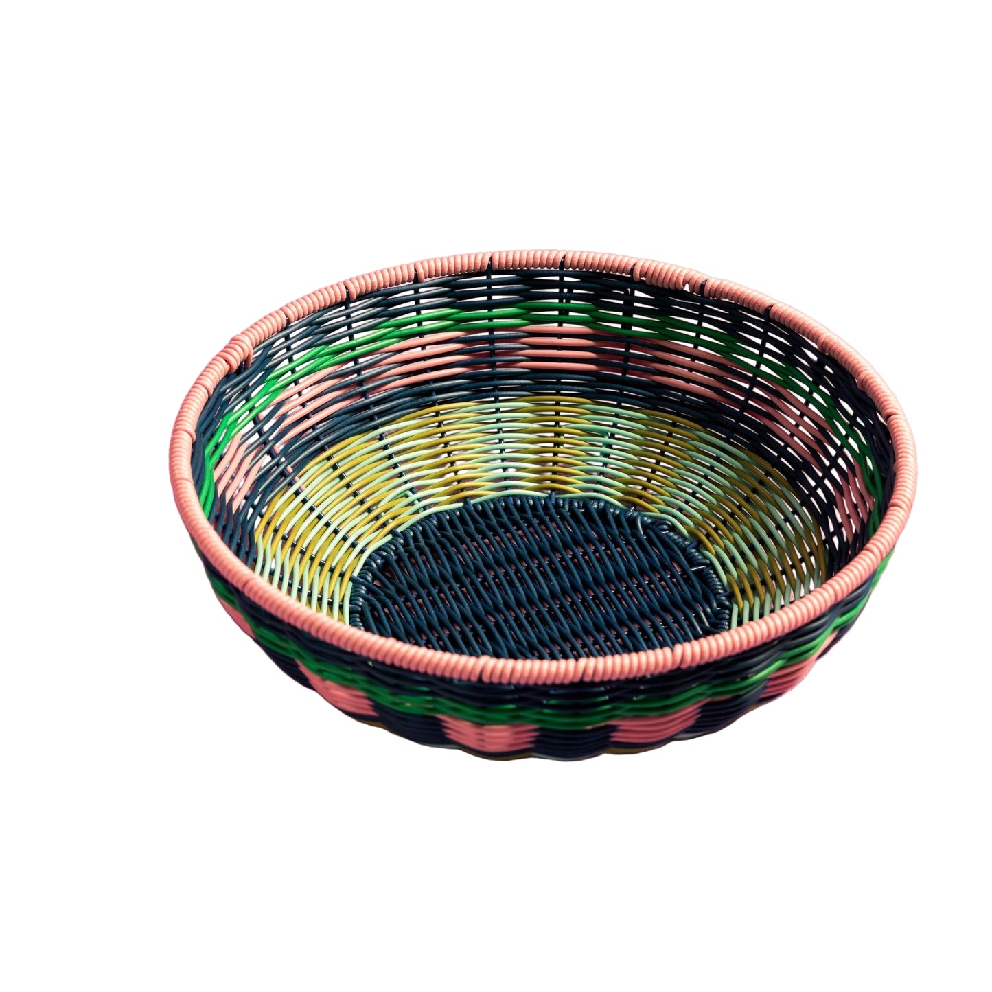 Woven Bowl | Pink & Navy